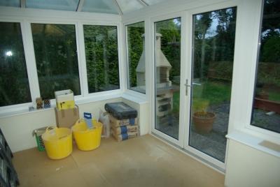 The builders quickly made themselves at home