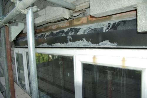 New lintel above the main bedroom window