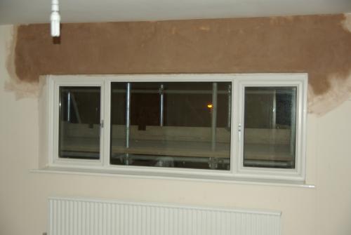 Finished plaster in the main bedroom