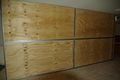 The joints are taped to  reduce the dust