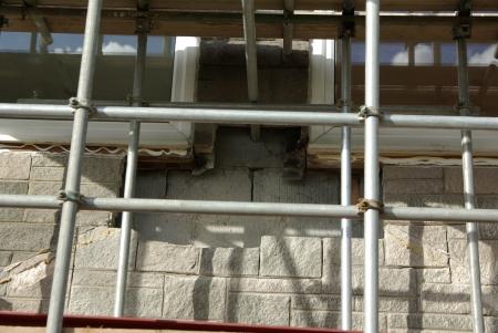 The builders have removed some of the blocks