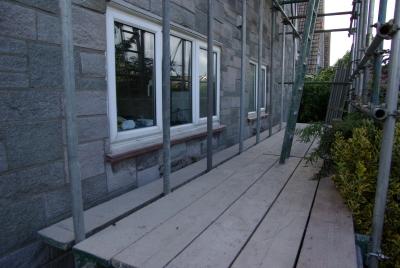 A catwalk for the builders