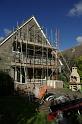 The back has even more scaffolding