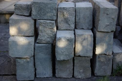 Salvaged blocks to be re-used