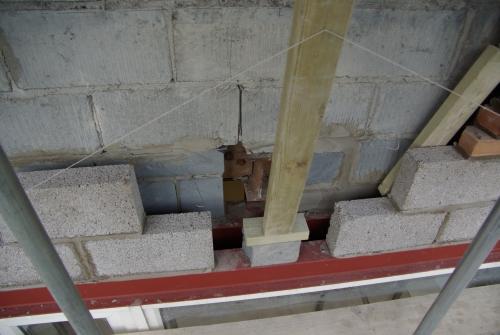 The new lintel is in place