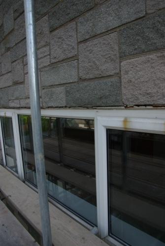 Rusting above the main bedroom window