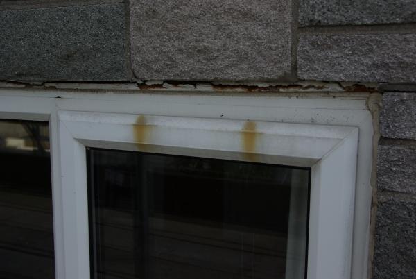 Close-up of the rust