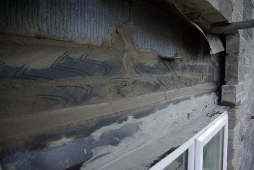 New shower room lintel from the outside