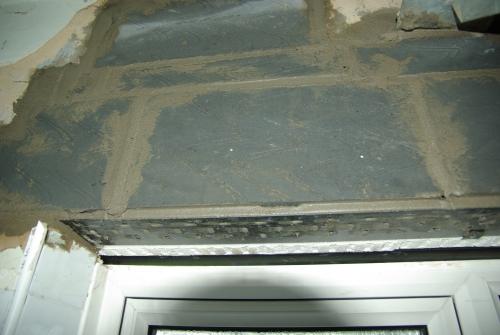 Catnic lintel in the shower room