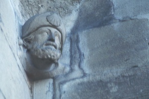 Carved detail depicting St James
